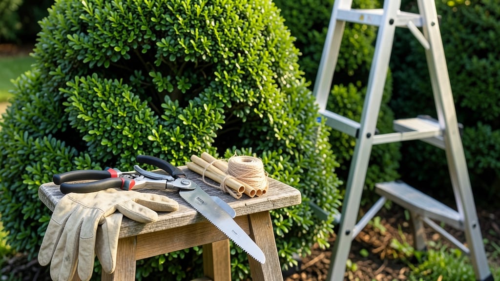 Pruning Bushes Into Shapes: Topiary Mastery With Clean Cuts and Sharp Tools