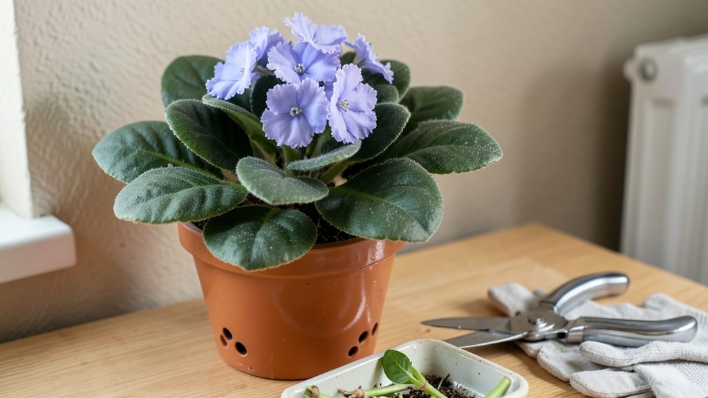 Prune African Violet: Precision Trimming for Year-Round Blooms